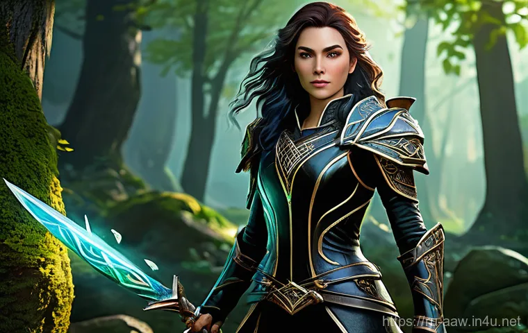아키에이지 상위 콘텐츠 공략 - **Prompt: "Heroic ArcheAge Sorcerer-Rogue in Action"**
    A dynamic, full-body portrait of a female...