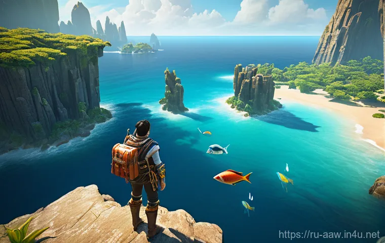 아키에이지 대륙별 탐험 포인트 - An intrepid adventurer, dressed in practical yet stylish exploration gear including a sturdy tunic a...