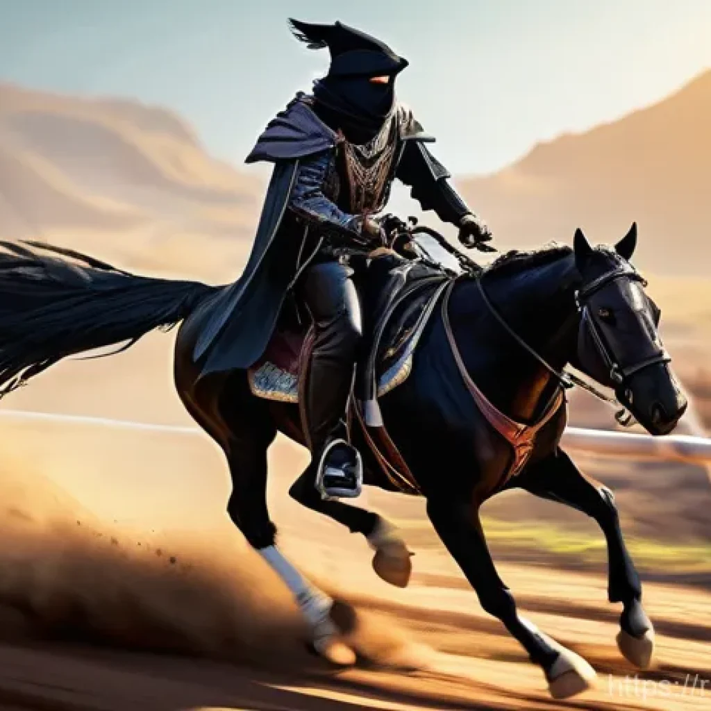 아키에이지 탈것 경주 이벤트 - **Prompt 1: "Agile Raven's Triumph on a Winding Track"**
    "A dynamic, high-angle action shot of a...