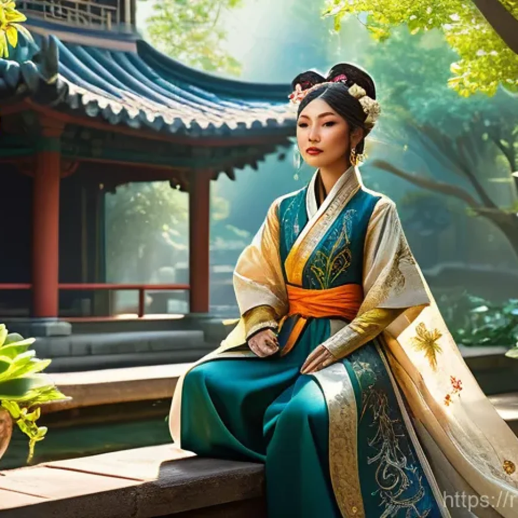 아키에이지 초보자 숙지 포인트 - A whimsical and powerful female Firran mage, adorned in elaborate, flowing arcane robes, stands with...