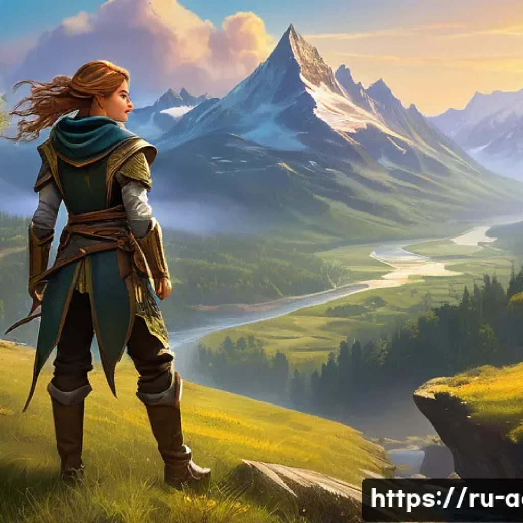 아키에이지 신규 플레이어 혜택 - **A New Explorer's Horizon in a Fantasy MMORPG**
A vibrant, cinematic digital painting of a yout...