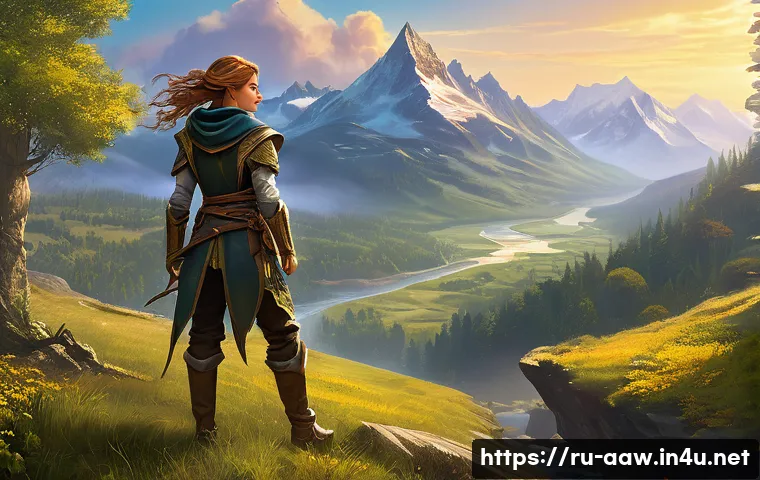 아키에이지 신규 플레이어 혜택 - **A New Explorer's Horizon in a Fantasy MMORPG**
    A vibrant, cinematic digital painting of a yout...