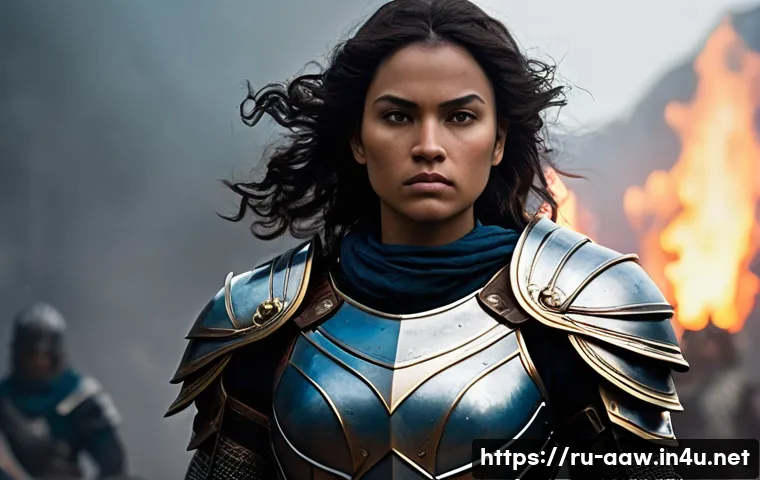 아키에이지 스킬포인트 투자법 - **Prompt 1: The Resilient Guardian on the Frontlines**
    A powerful female warrior, mid-twenties, ...