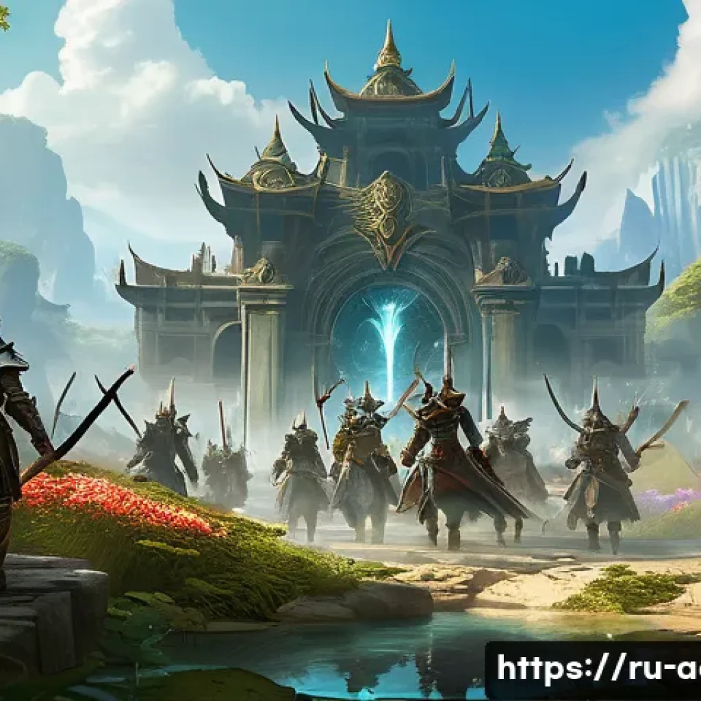 아키에이지 유저 평가 최신판 - **Prompt:** A dynamic, large-scale guild battle in the fantastical world of ArcheAge. Diverse fantas...