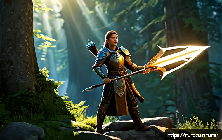 Home 30 아키에이지 PvE 팀 조합 전략 - Photorealistic cinematic fantasy MMORPG raid party of five diverse armored adventurers coordinating ...